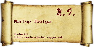 Marlep Ibolya névjegykártya