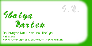 ibolya marlep business card
